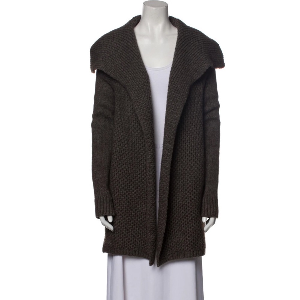 Vince Long Cowl Neck Sweater in Dark Grey